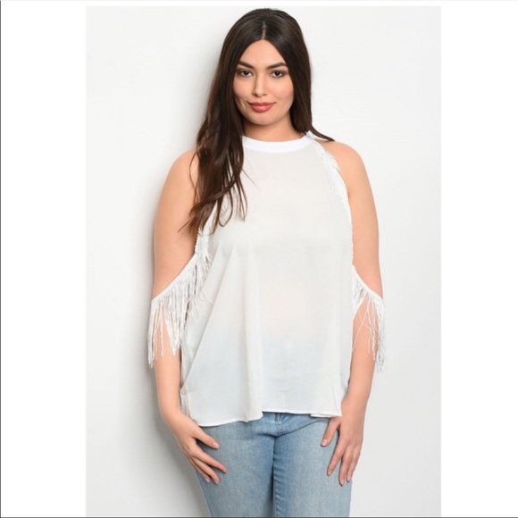 Tops - Womens plus size  cold shoulder top 1x 2x